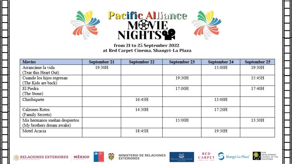Pacific Alliance Movie Schedule