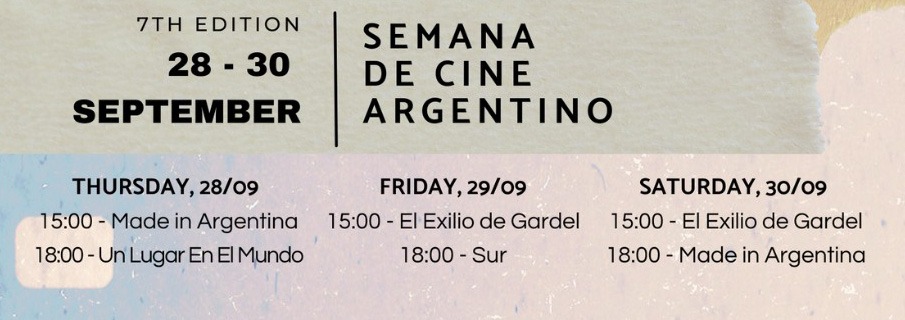Argentine Film Festival schedule